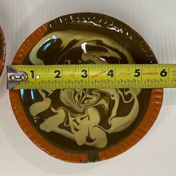 Vtg Colonial Williamsburg Restoration Redware Pottery Set Of 4 Pieces - Picture 11 of 14